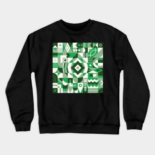 Green geometric pattern Crewneck Sweatshirt